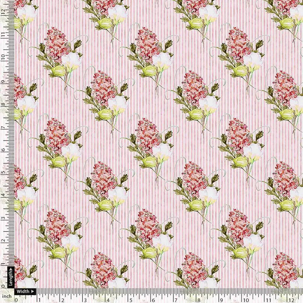 Pink Flower Pack With Stripes Digital Printed Fabric  - Kora Silk – ks 0 ma012731 110 pink flower pack with stripes digital printed fabric kora silk 4