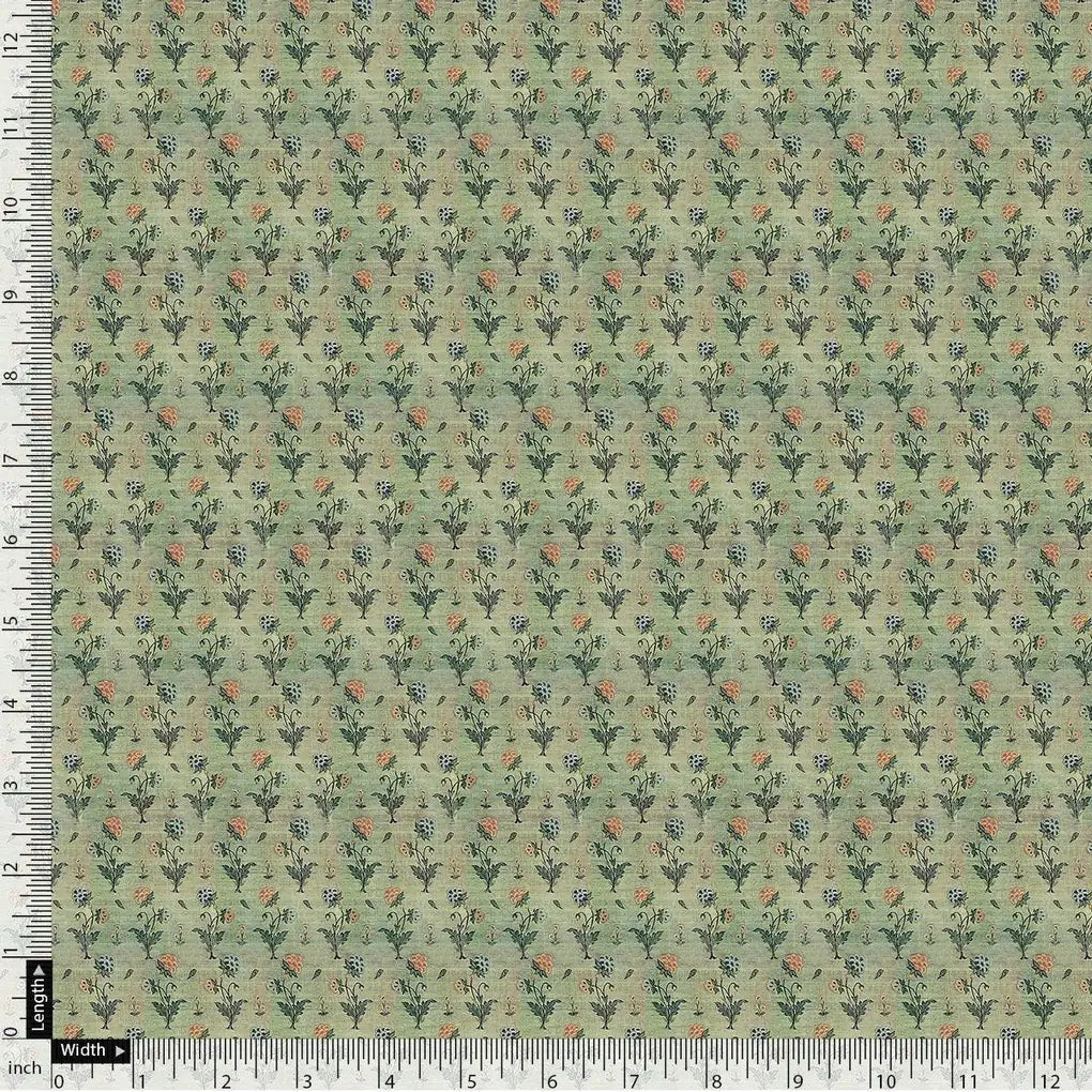 Beautiful Green Seamless Motif Flower Digital Printed Fabric - Kora Silk – ks 0 ma0128 110 beautiful green seamless motif flower digital printed fabric kora silk 4