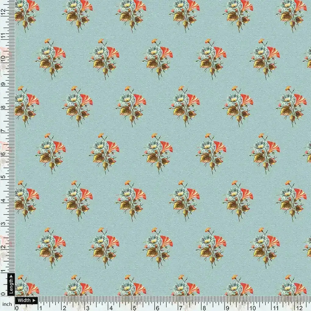 Vintage Flower Repeat Digital Printed Fabric - Kora Silk – ks 0 ma0156 110 vintage flower repeat digital printed fabric kora silk 4