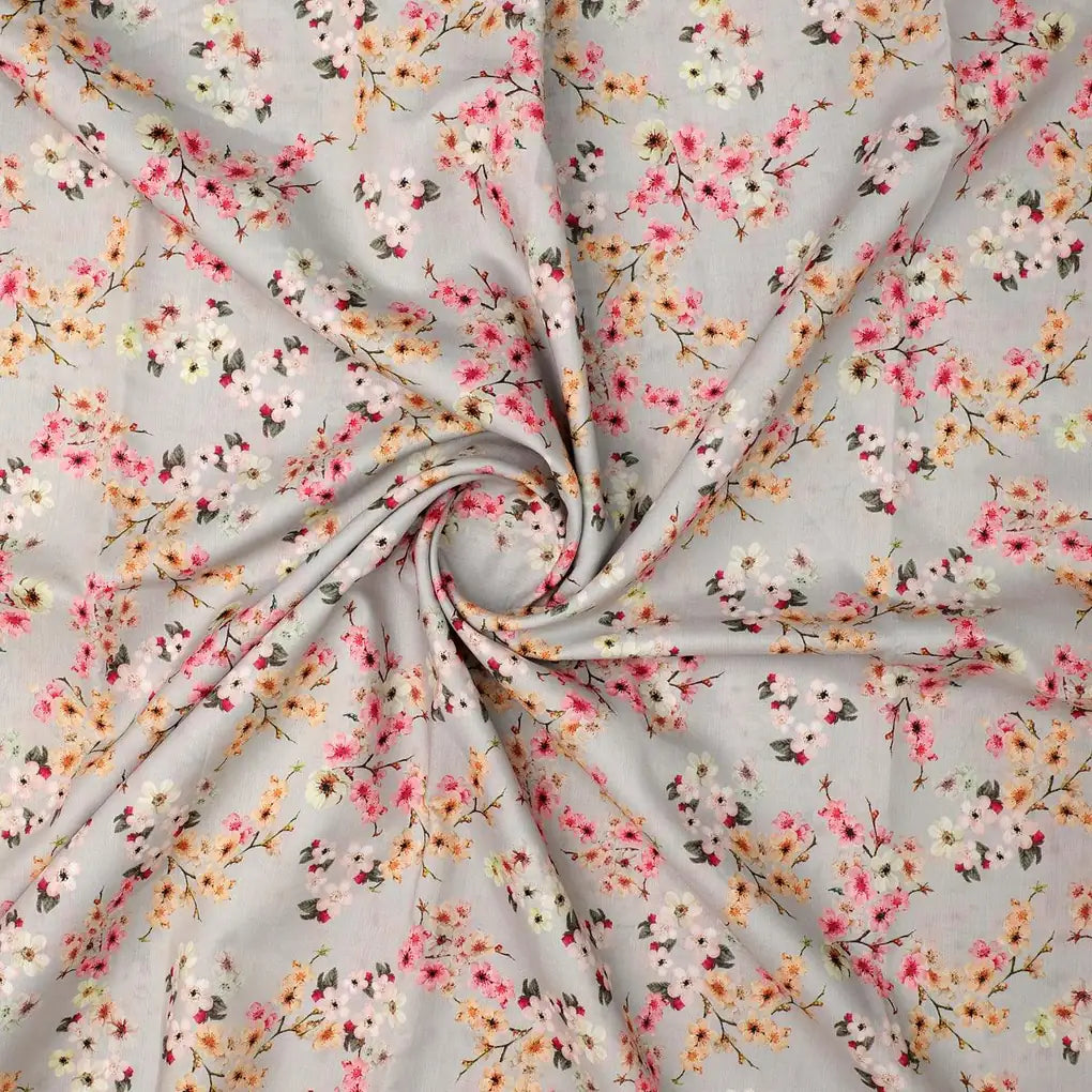 Beautiful Ditsy Gold Sand With Pot Pourri Colour Digital Printed Fabric - Kora Silk – ks 0 ma017741 110 beautiful ditsy gold sand with pot pourri colour digital printed fabric kora silk 1