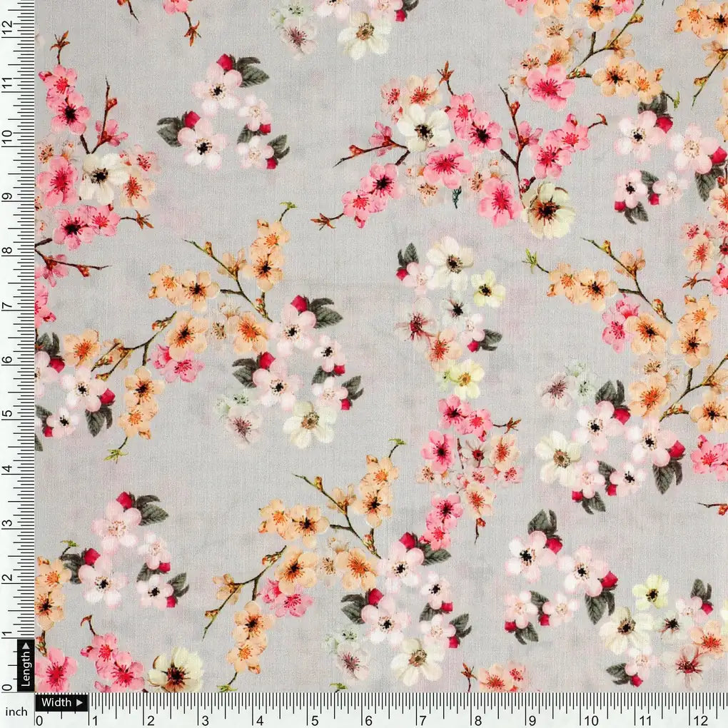 Beautiful Ditsy Gold Sand With Pot Pourri Colour Digital Printed Fabric - Kora Silk – ks 0 ma017741 110 beautiful ditsy gold sand with pot pourri colour digital printed fabric kora silk 4