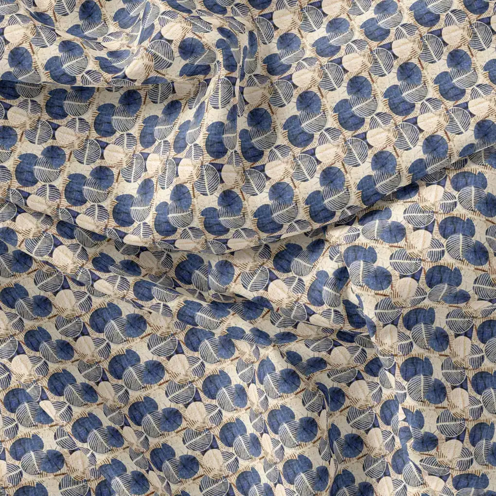 Digital Abstract Round leaves Digital Printed Fabric - Kora Silk – ks 0 ma01977 110 digital abstract round leaves digital printed fabric kora silk 3
