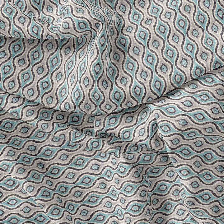 Cultural Seamless Beautiful Ogee Digital Printed Fabric - Kora Silk - FAB VOGUE Studio®