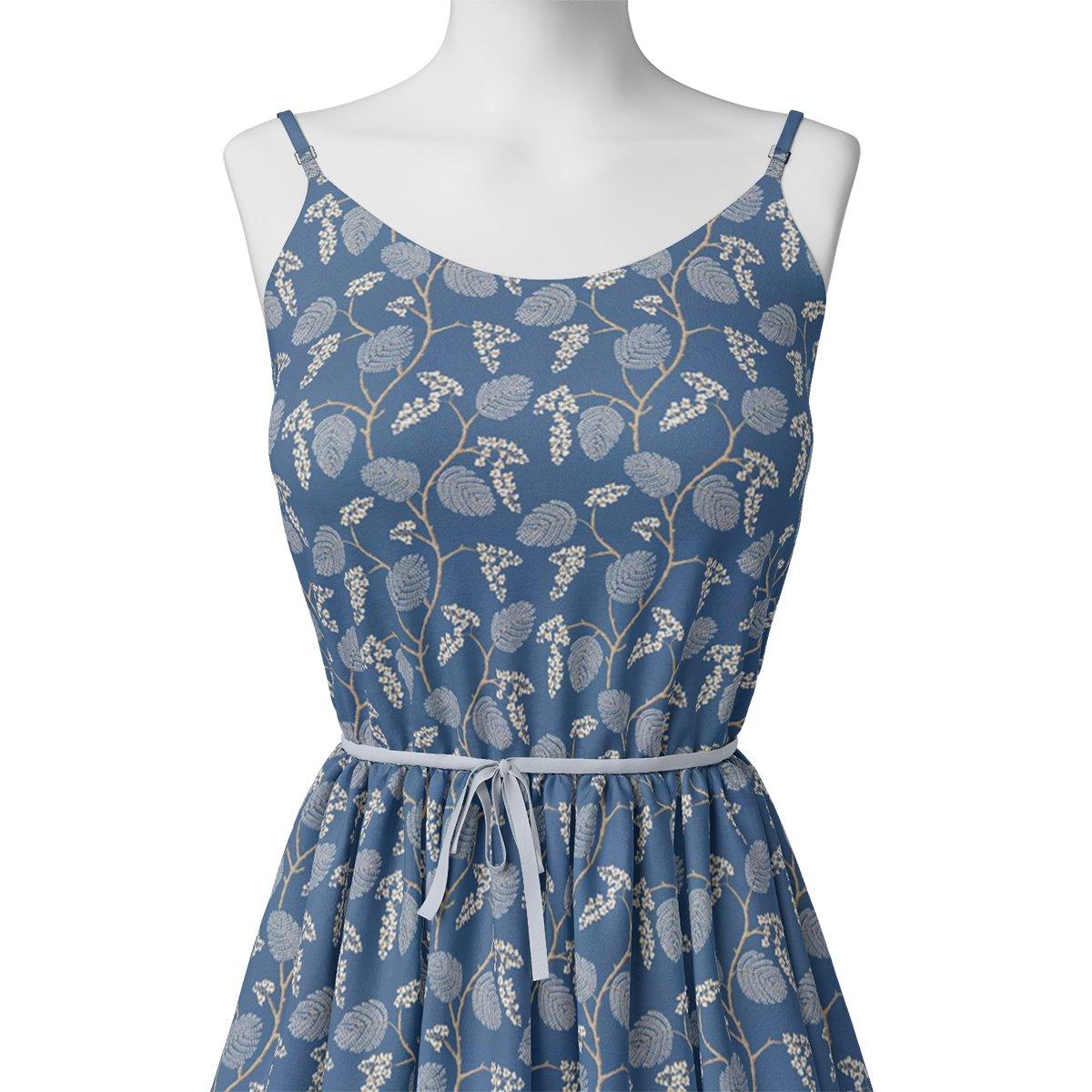 White Jasud Flower With Stalk Digital Printed Fabric - Kora Silk – ks 0 ma02863p3 110 white jasud flower with stalk digital printed fabric kora silk 2