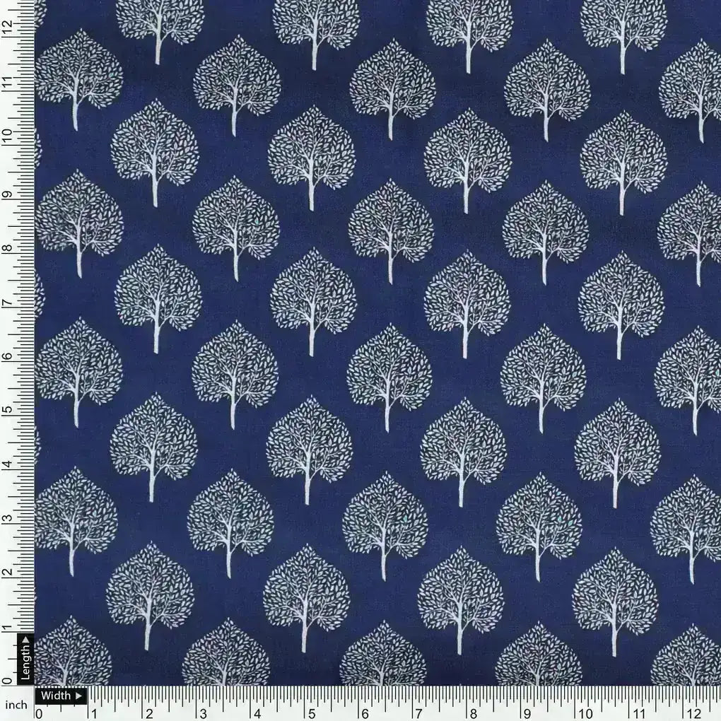 Stylized Mepal Leaf Motif Digital Printed Fabric - Kora Silk – ks 0 ma02999 110 stylized mepal leaf motif digital printed fabric kora silk 4