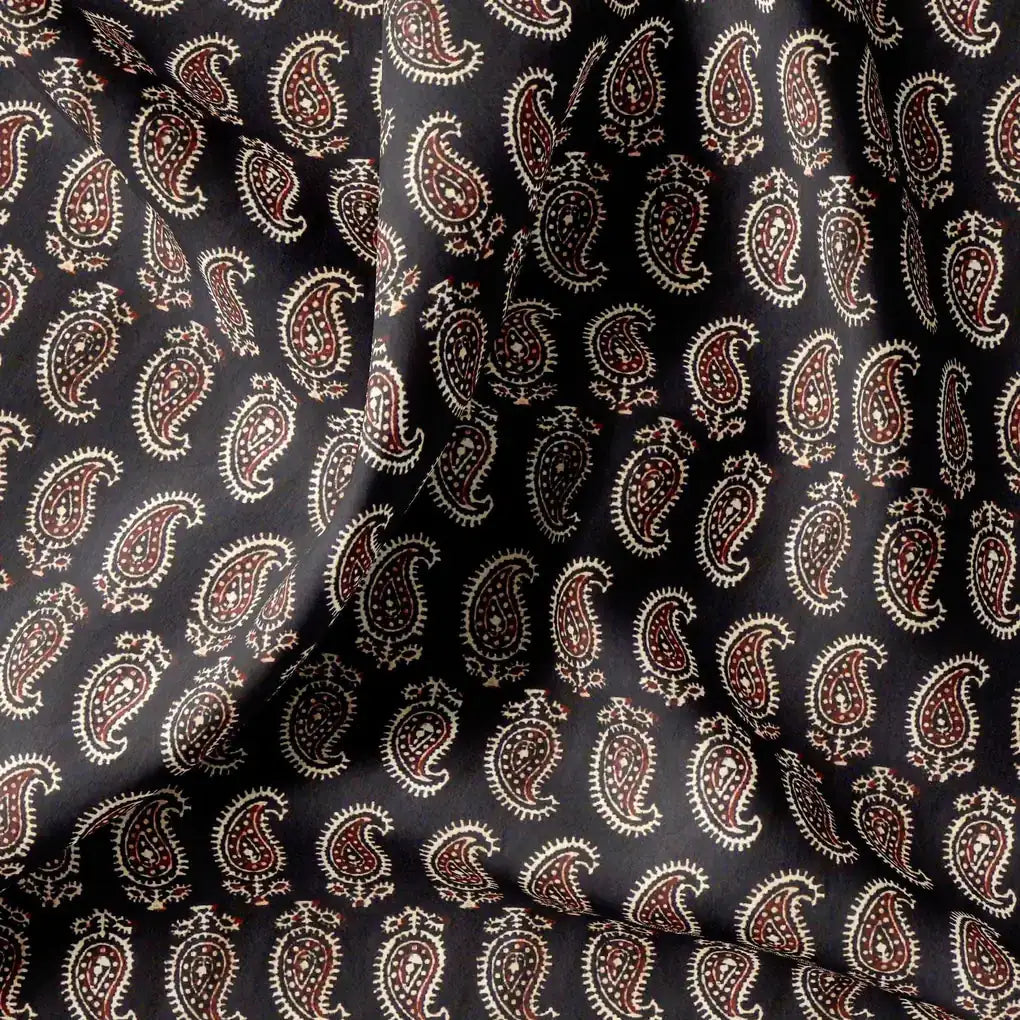 Paisley Seamless over Black Digital Printed Fabric – ks 0 ma03067 110 paisley seamless over black digital printed fabric 1