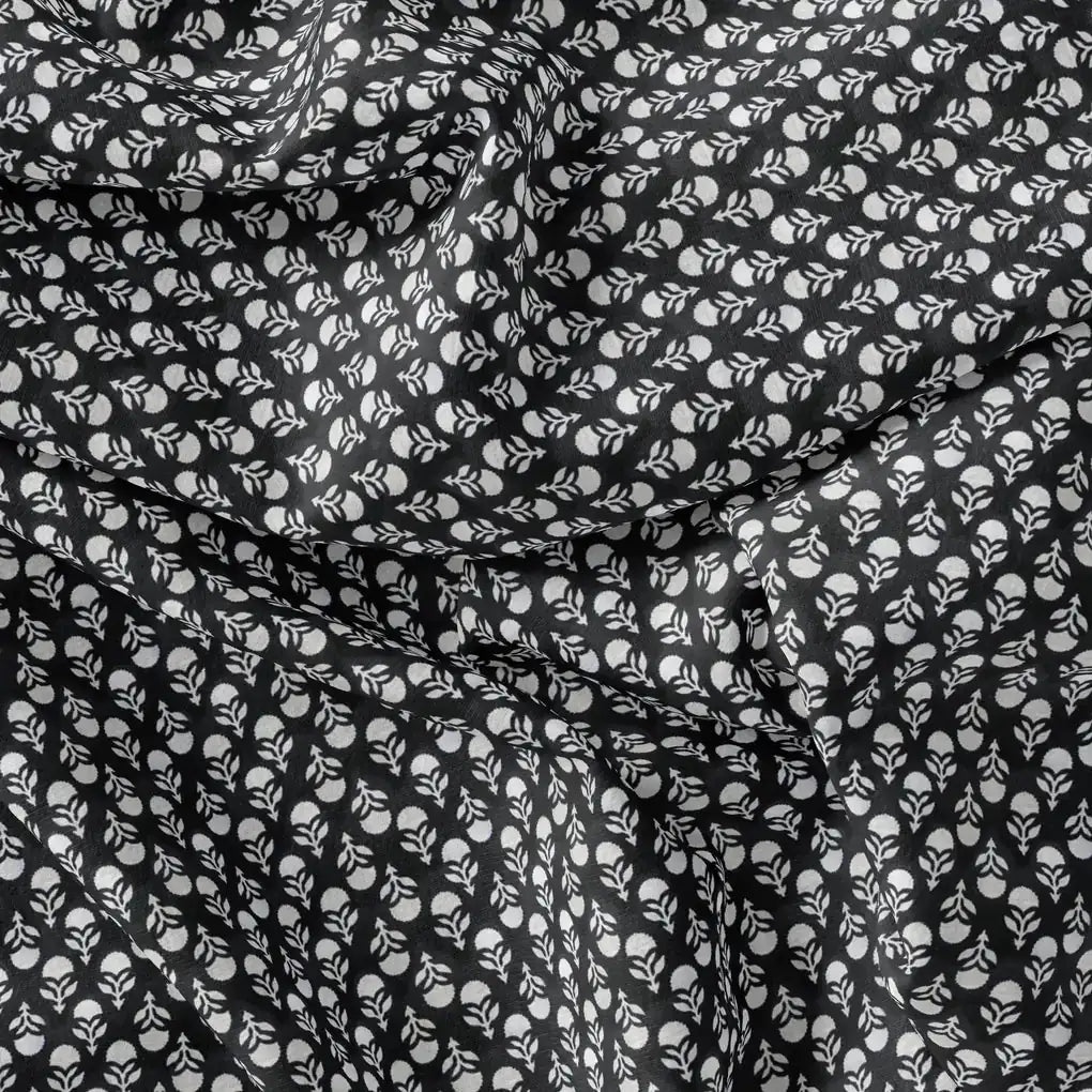 Tiny Beautiful Reverse Flower Digital Printed Fabric - Kora Silk – ks 0 ma0412 110 tiny beautiful reverse flower digital printed fabric kora silk 3