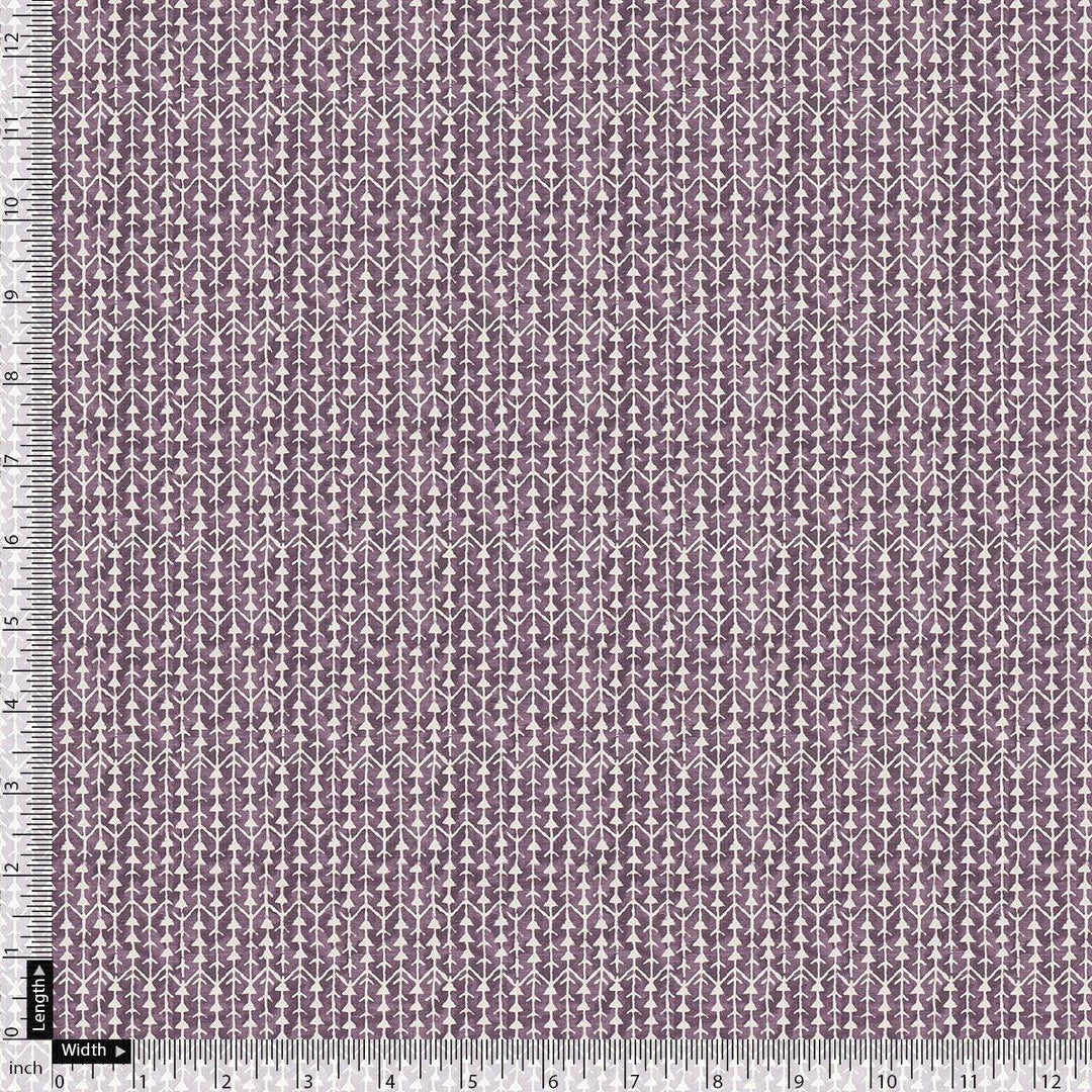 Seamless Link Abstract With Old Lavender Digital Printed Fabric - Kora Silk - FAB VOGUE Studio®