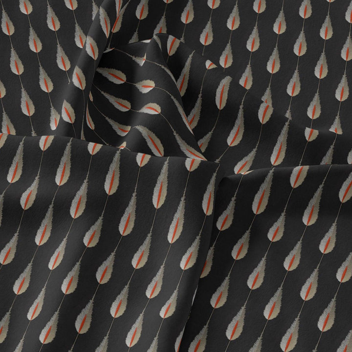 Feather Stripes Digital Printed Fabric - Kora Silk - FAB VOGUE Studio®