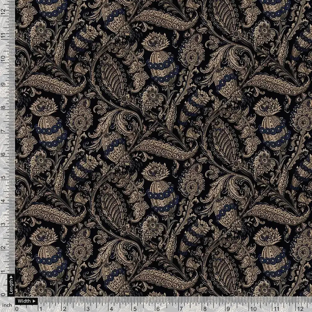 Brown Paisley Seamless Digital Printed Fabric – ks 0 ma06308 110 brown paisley seamless digital printed fabric 4