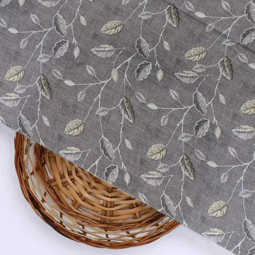 Brown Leaves With Stalk Digital Printed Fabric - Kora Silk – ks 0 ma06380 110 brown leaves with stalk digital printed fabric kora silk 2