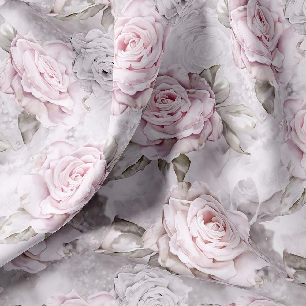Rosegold Flower Digital Printed Fabric - FAB VOGUE Studio®