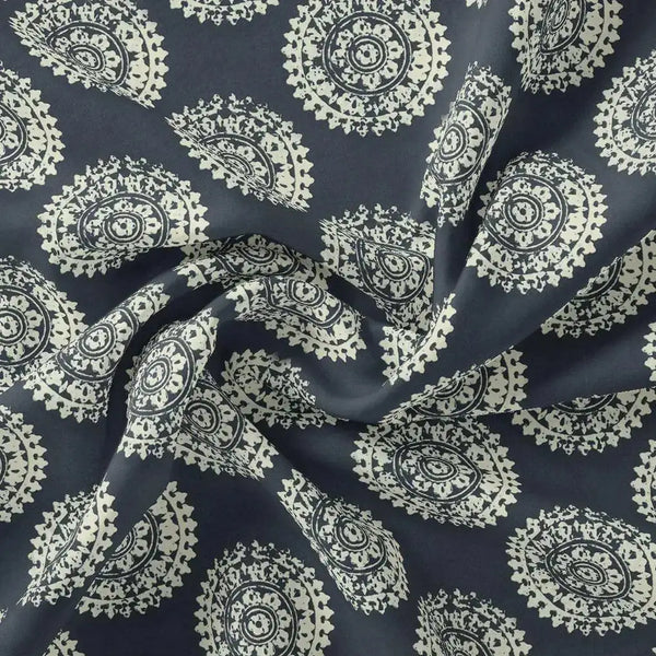 Seamless Rounded Suzani Art Digital Printed Fabric - Kora Silk – ks 0 ta0136 110 seamless rounded suzani art digital printed fabric kora silk 1