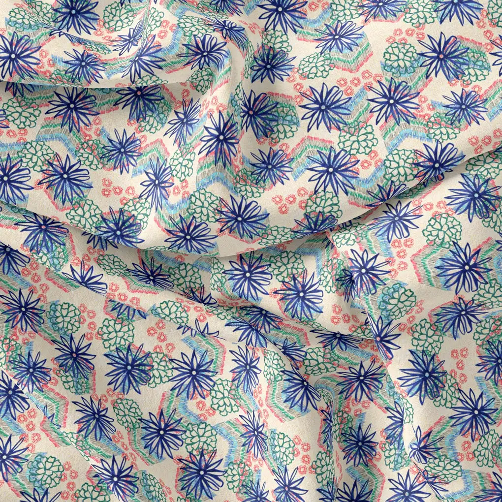 Morden Lily Floral Flower Digital Printed Fabric - Kora Silk – ks 0 ta0265 110 morden lily floral flower digital printed fabric kora silk 3