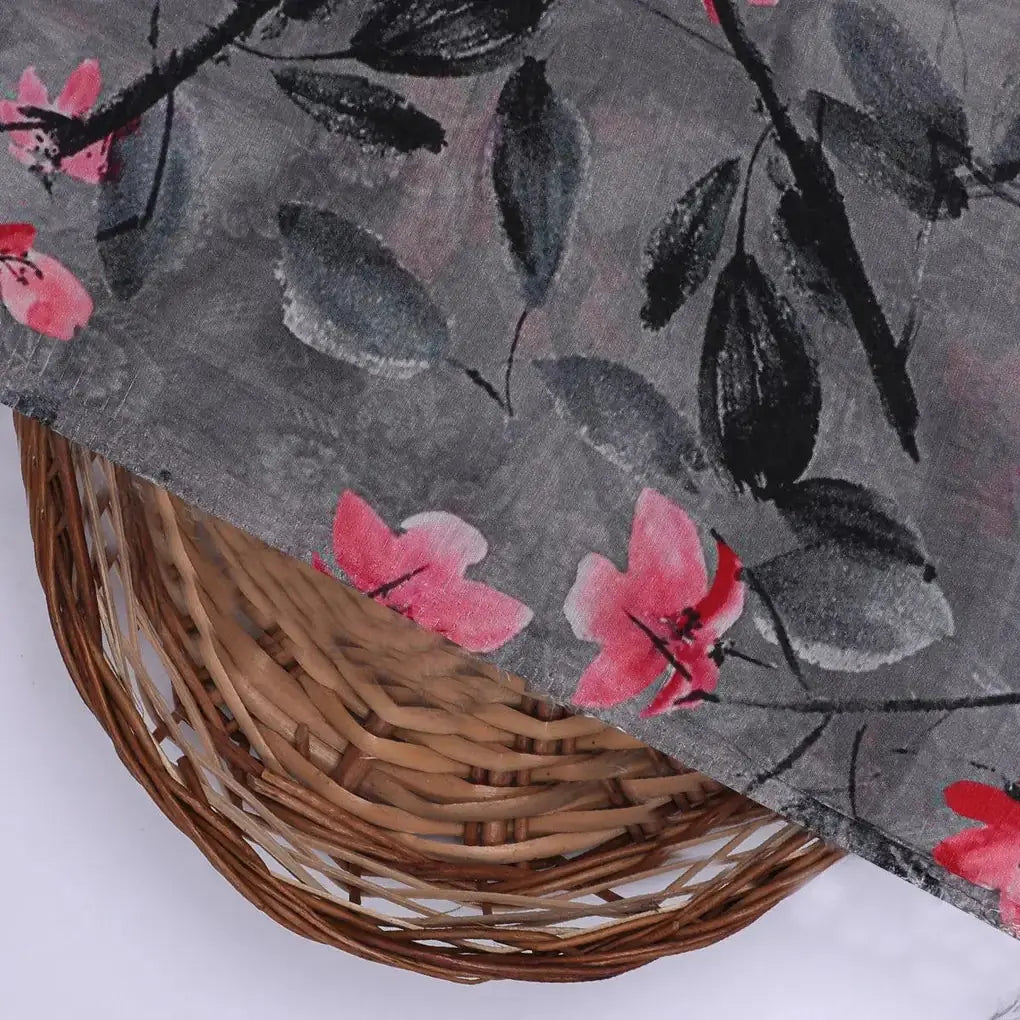 Rustic Looked Pink Flower Digital Printed Fabric - Kora Silk – ks 0 ta05430 110 rustic looked pink flower digital printed fabric kora silk 3