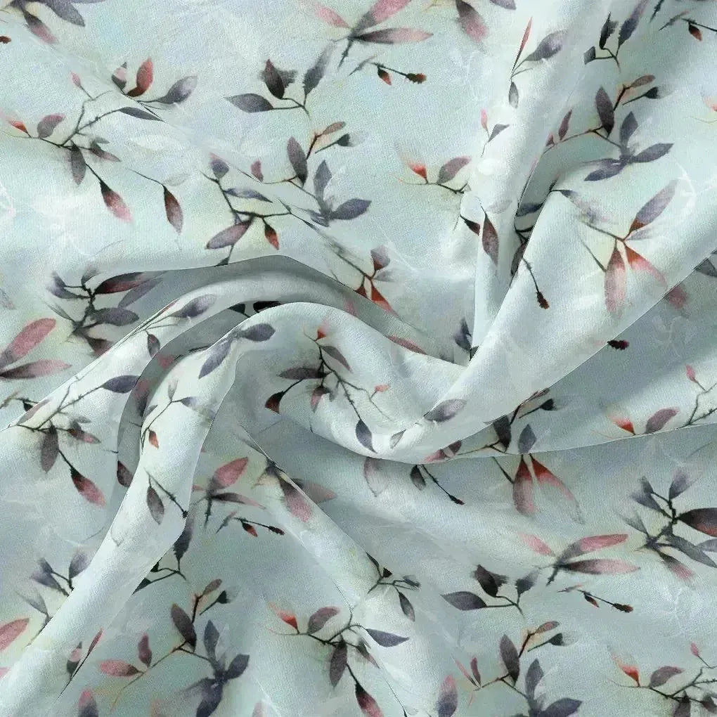 Bluish Thin And Light Leaves Digital Printed Fabric - Kora Silk – ks 0 ta05861p2 110 bluish thin and light leaves digital printed fabric kora silk 1