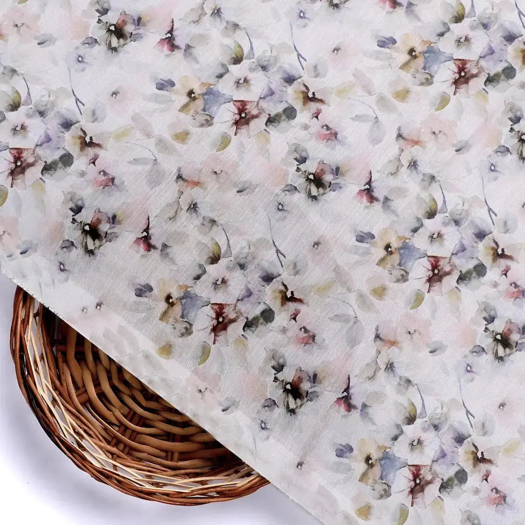 Vintage Pattern Of Chintz And Leaves Digital Printed Fabric - Kora Silk – ks 0 ta06061 110 vintage pattern of chintz and leaves digital printed fabric kora silk 2