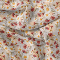 Daisy Branch Of White Flower Digital Printed Fabric - Kora Silk – ks 0 ta06071 110 daisy branch of white flower digital printed fabric kora silk 3