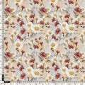 Daisy Branch Of White Flower Digital Printed Fabric - Kora Silk – ks 0 ta06071 110 daisy branch of white flower digital printed fabric kora silk 4