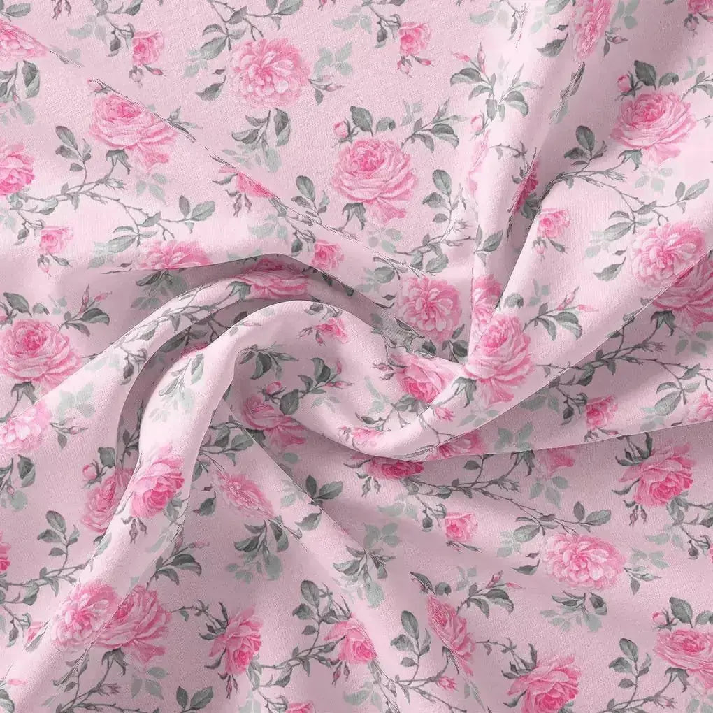 Pink Rose Allover Digital Printed Fabric - Kora Silk – ks 0 ta06118p2 110 pink rose allover digital printed fabric kora silk 1