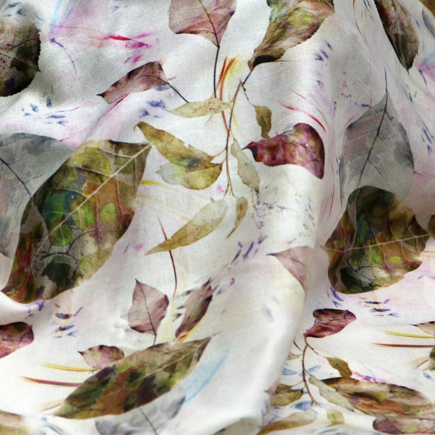 Beautiful Leaves Digital Printed Fabric - FAB VOGUE Studio®