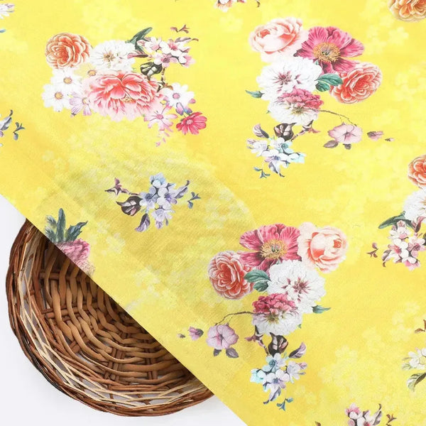 Beautiful Yellow Base Floral Bunch Digital Printed Fabric – ks 0 ta06677 110 beautiful yellow base floral bunch digital printed fabric 2 - alternate view