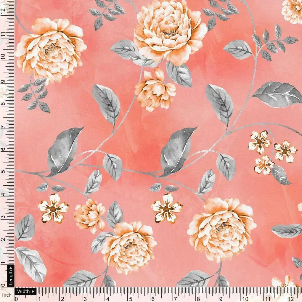 Beautiful Red Base Floral Vine Digital Printed Fabric – ks 0 ta06679 110 beautiful red base floral vine digital printed fabric 4