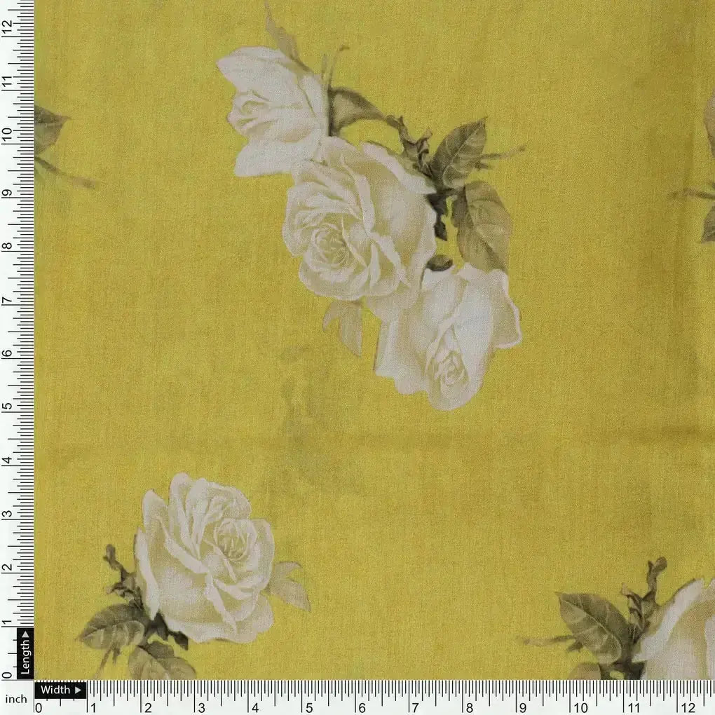 Lemon Yellow Flower Allover Digital Printed Fabric - Kora Silk – ks 0 ta06831p8 110 lemon yellow flower allover digital printed fabric kora silk 4