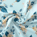 Flower On Ocean Blue Digital Printed Fabric - Kora Silk – ks 0 ta07233p1 110 flower on ocean blue digital printed fabric kora silk 1