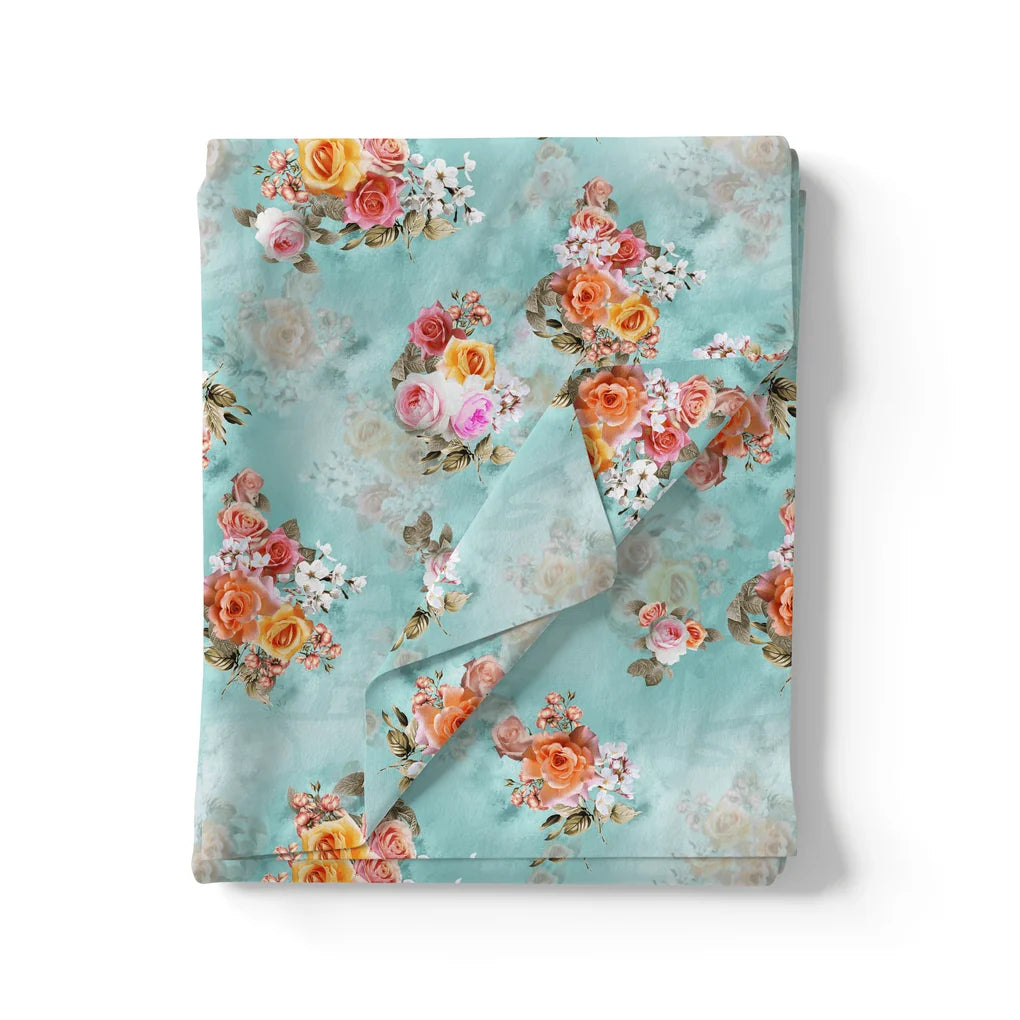 Beautiful Wite Orchid Flower Digital Printed Fabric - Kora Silk – ks 0 ta07379p1 110 beautiful wite orchid flower digital printed fabric kora silk 3