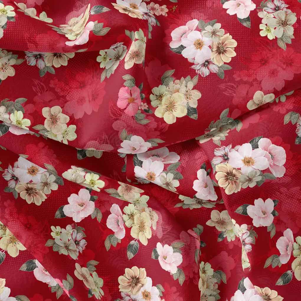 Big Narcissus Multi Colour Flower Digital Printed Fabric - Kora Silk – ks 0 ta07418p9 110 big narcissus multi colour flower digital printed fabric kora silk 4