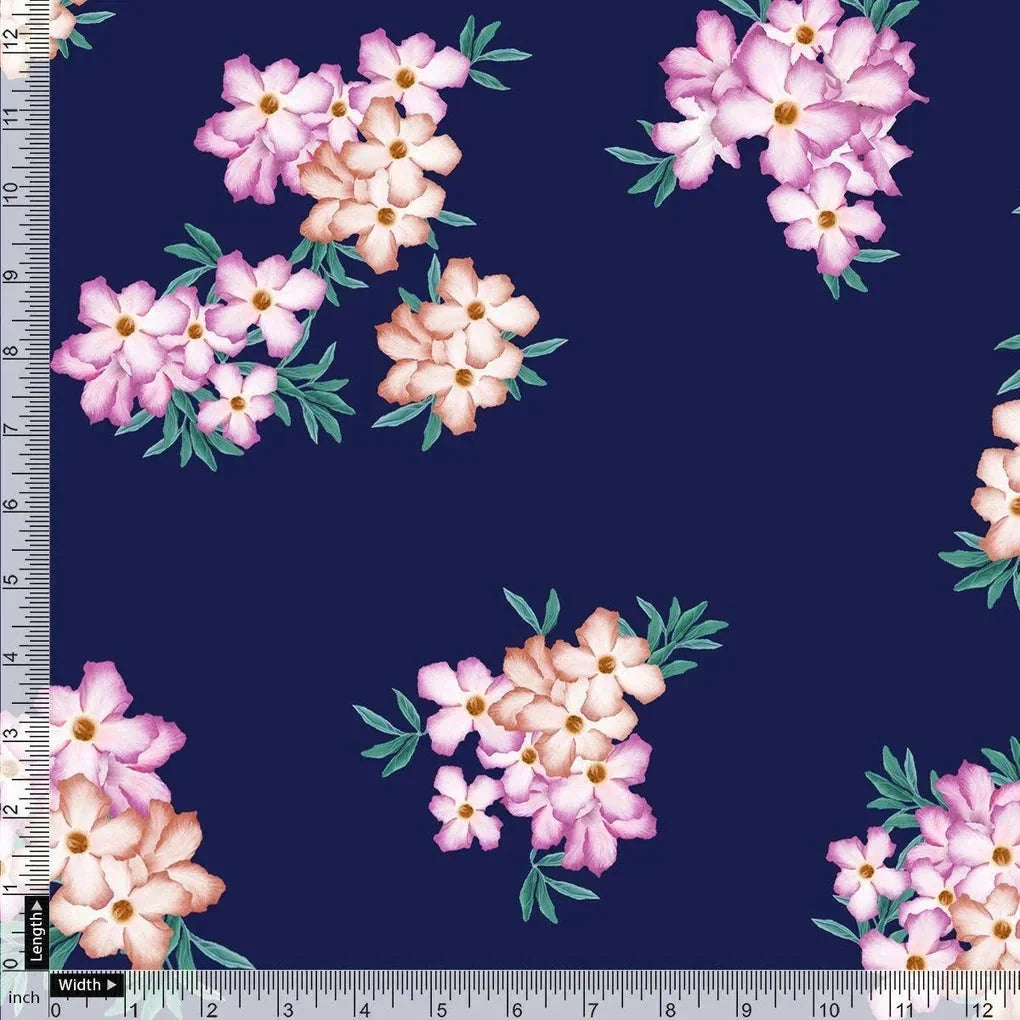 Violet Flower Bunch Digital Printed Fabric - Kora Silk – ks 0 ta07525 110 violet flower bunch digital printed fabric kora silk 4