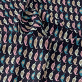 Stylized Leaf Motif Allover Digital Printed Fabric - Kora Silk – ks 0 ta07535 110 stylized leaf motif allover digital printed fabric kora silk 3