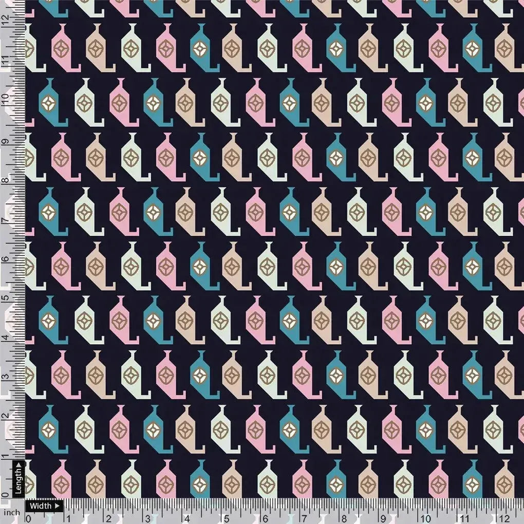 Stylized Leaf Motif Allover Digital Printed Fabric - Kora Silk – ks 0 ta07535 110 stylized leaf motif allover digital printed fabric kora silk 4