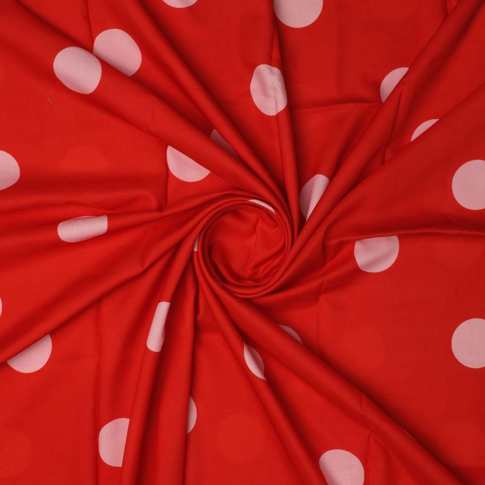 Huge Red Polka Dot Digital Printed Fabric  - Kora Silk – ks 0 ta07539 110 huge red polka dot digital printed fabric kora silk 1