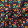 Sketchy Flowers Pattern Digital Printed Fabric - Kora Silk – ks 0 ta07617 110 sketchy flowers pattern digital printed fabric kora silk 1