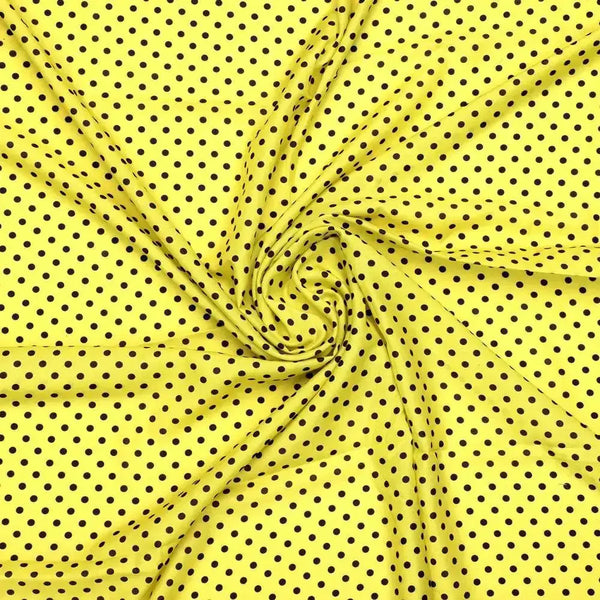 Yellow Polka Dot Digital Printed Fabric - Kora Silk – ks 0 ta07619p2 110 yellow polka dot digital printed fabric kora silk 1