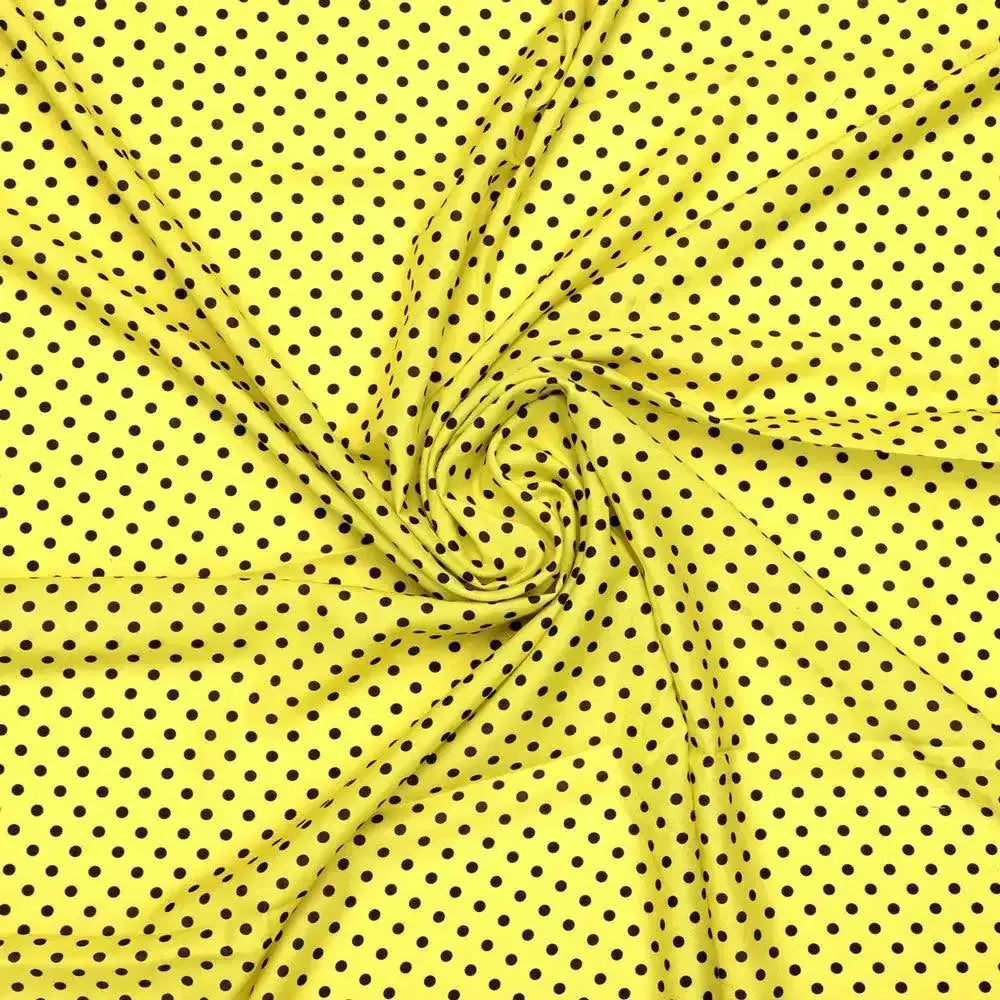 Yellow Polka Dot Digital Printed Fabric - Kora Silk – ks 0 ta07619p2 110 yellow polka dot digital printed fabric kora silk 1