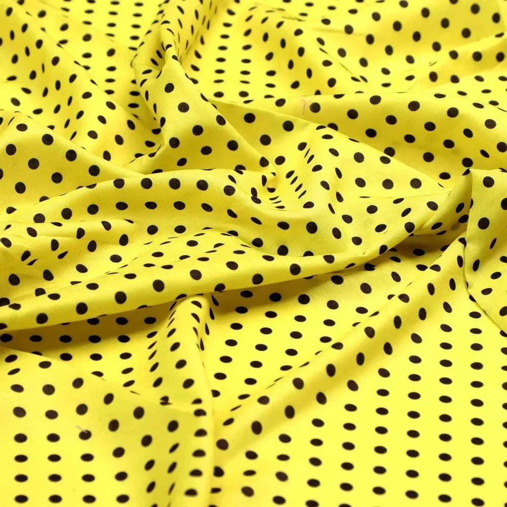 Yellow Polka Dot Digital Printed Fabric - Kora Silk – ks 0 ta07619p2 110 yellow polka dot digital printed fabric kora silk 3