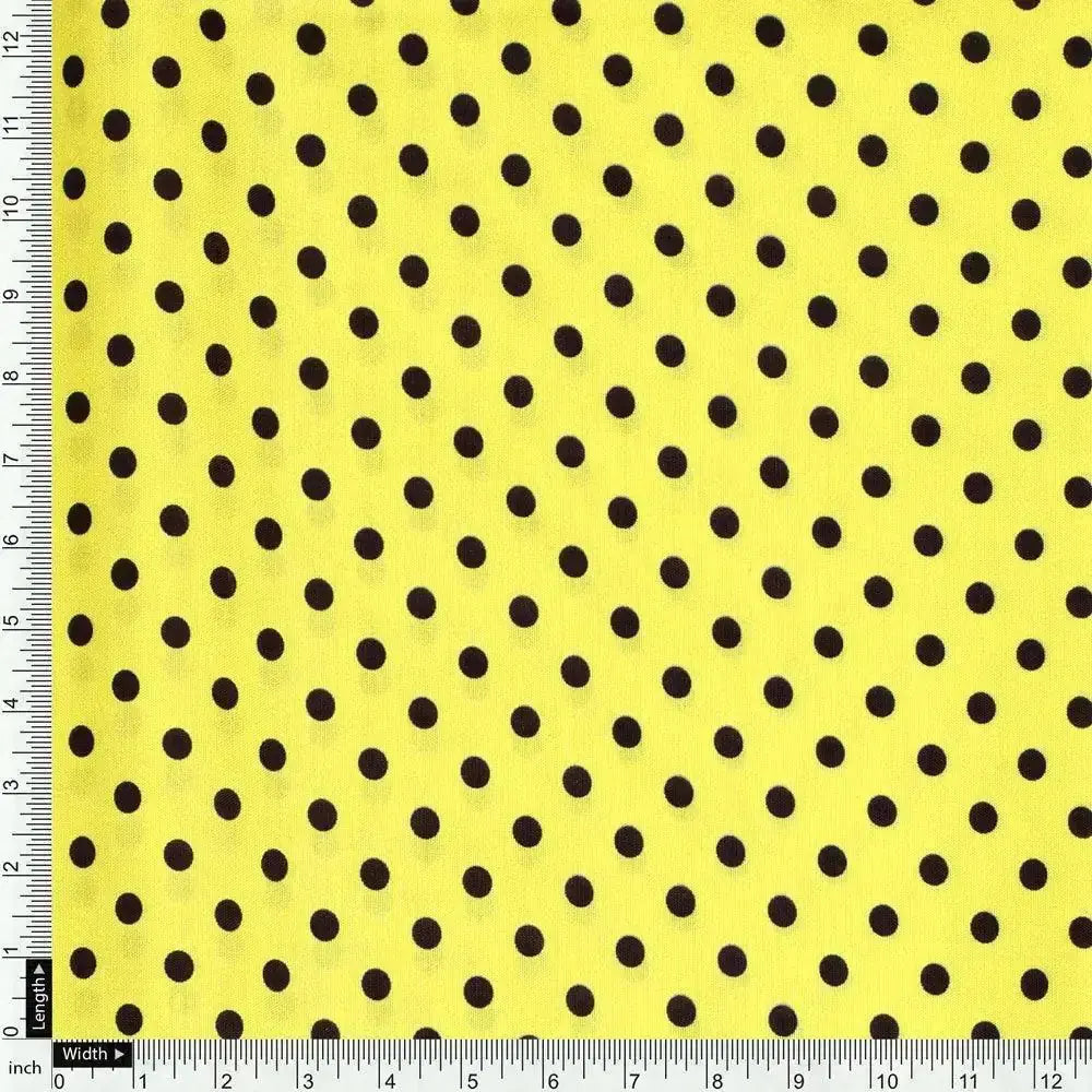 Yellow Polka Dot Digital Printed Fabric - Kora Silk – ks 0 ta07619p2 110 yellow polka dot digital printed fabric kora silk 4