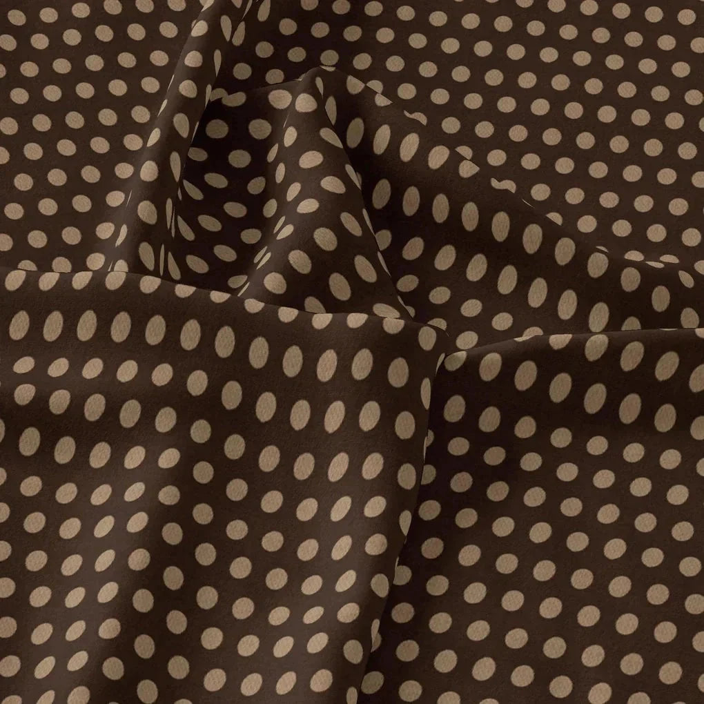 Brown Polka Dot Digital Printed Fabric - Kora Silk – ks 0 ta07635 110 brown polka dot digital printed fabric kora silk 3