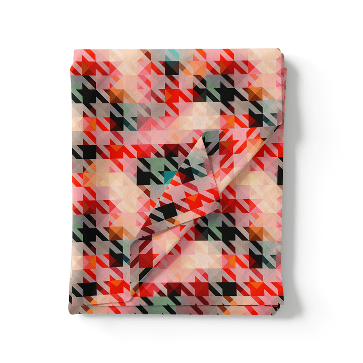 Attractive Multicolor Abstract Pattern Digital Printed Fabric - Kora Silk - FAB VOGUE Studio®