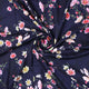 Tiny Colorfull Orchids Floral With Blue Background Digital Printed Fabric - Kora Silk – ks 0 ta07814p1 110 tiny colorfull orchids floral with blue background digital printed fabric kora silk 1