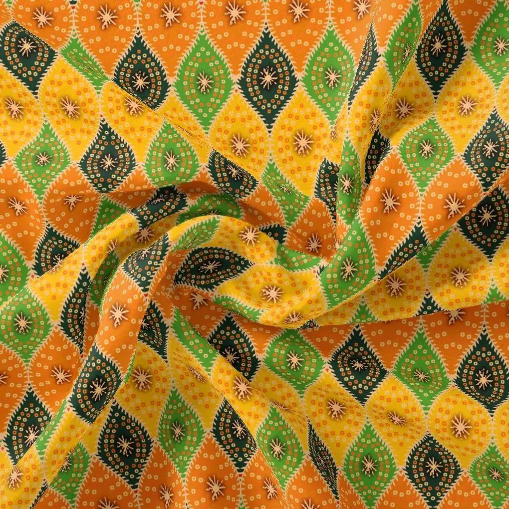 Mix Ogee Seamless Pattern Digital Printed Fabric - Kora Silk – ks 0 ta08261p3 110 mix ogee seamless pattern digital printed fabric kora silk 1
