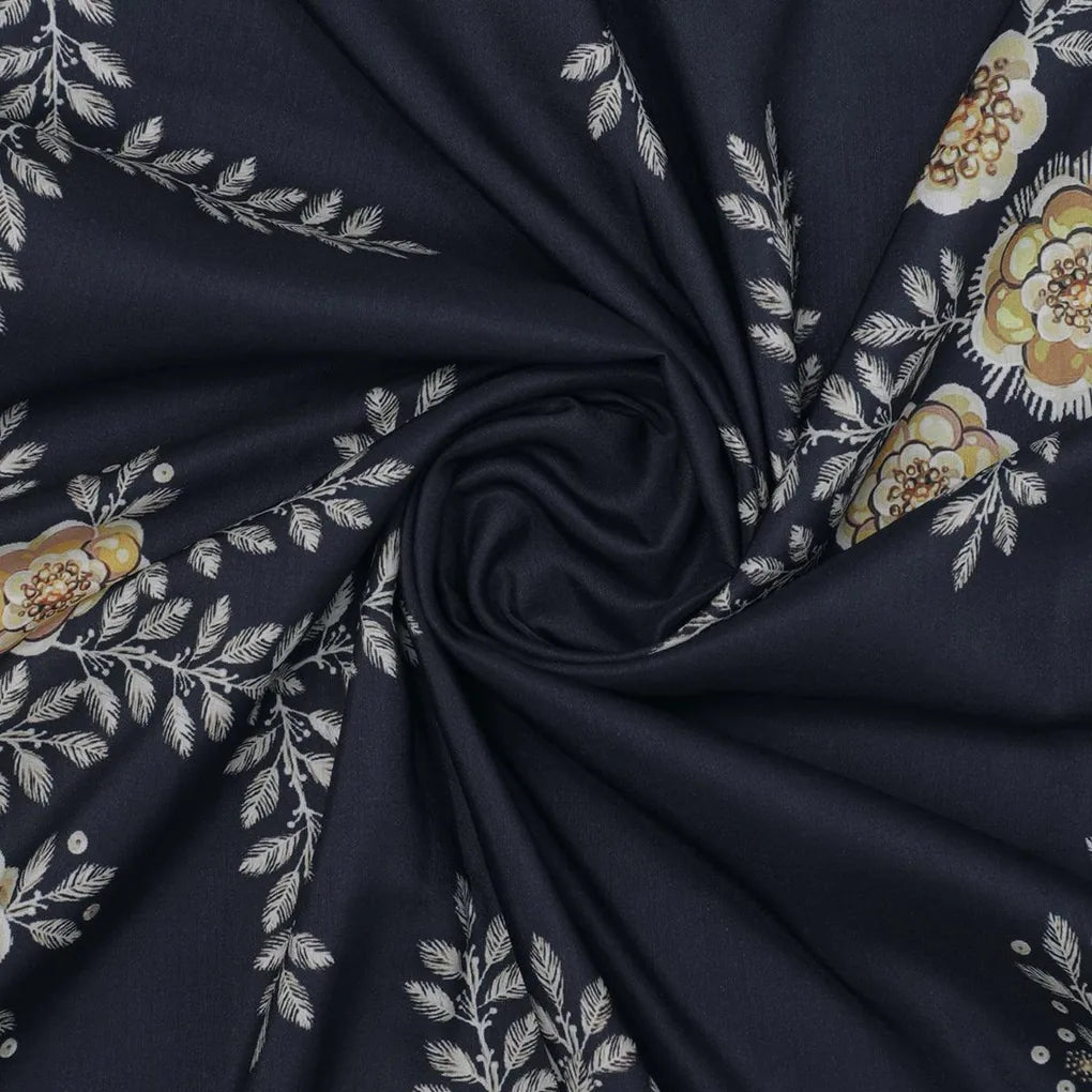 Embroidery Flower And Buds Digital Printed Fabric - Kora Silk – ks 0 ta08266p 110 embroidery flower and buds digital printed fabric kora silk 1