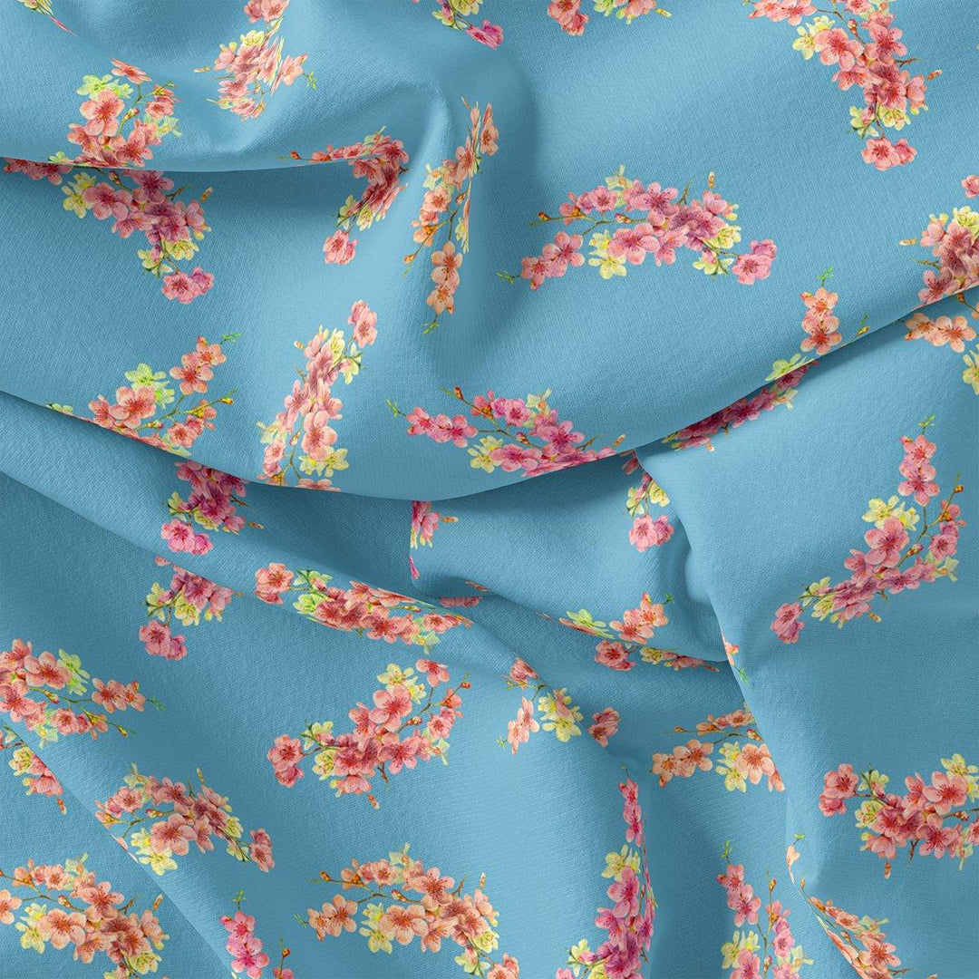 Ditsy Leaf Love Digital Printed Fabric - Kora Silk - FAB VOGUE Studio®