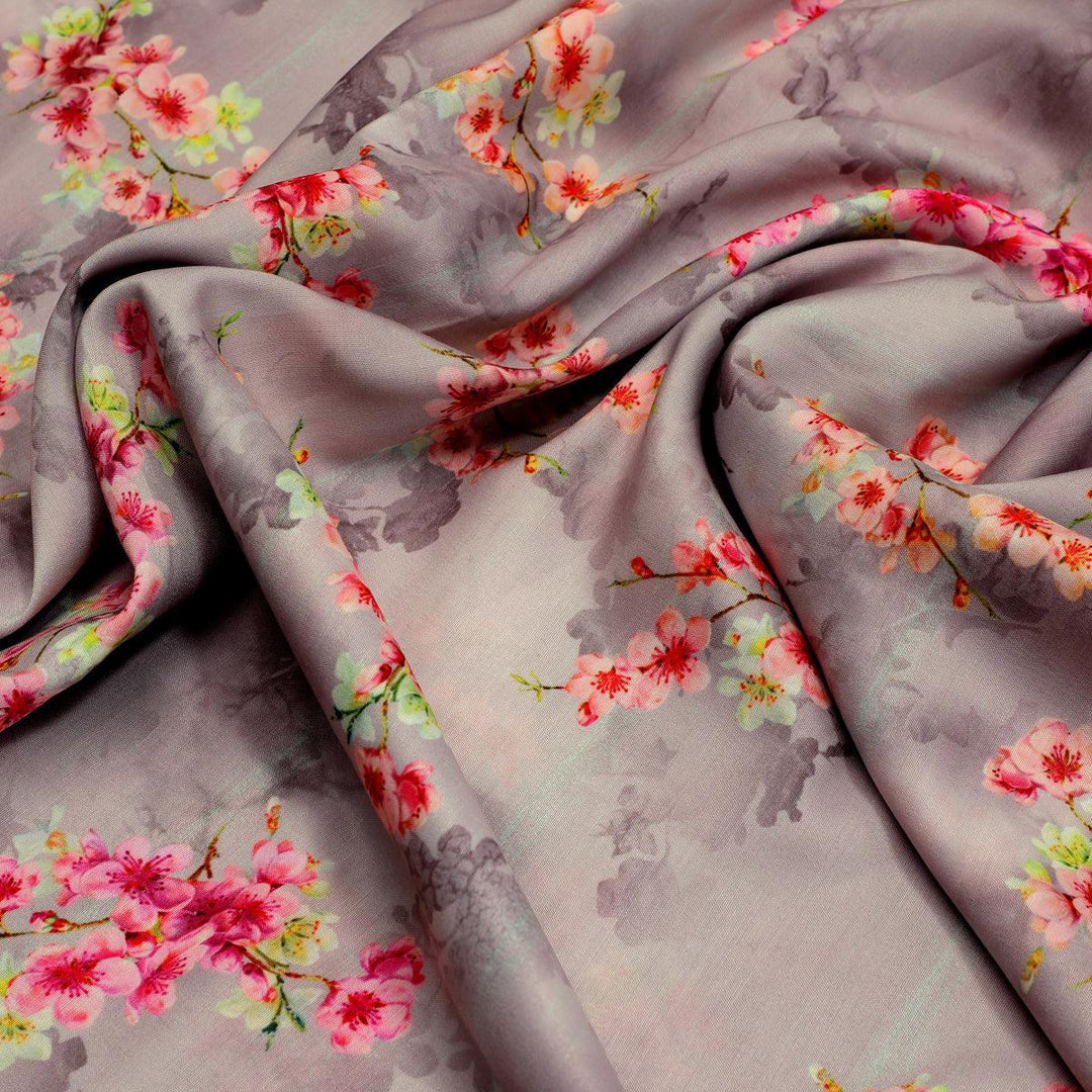 Ditsy Cool Summer Pattern Digital Printed Fabric - Kora Silk - FAB VOGUE Studio®
