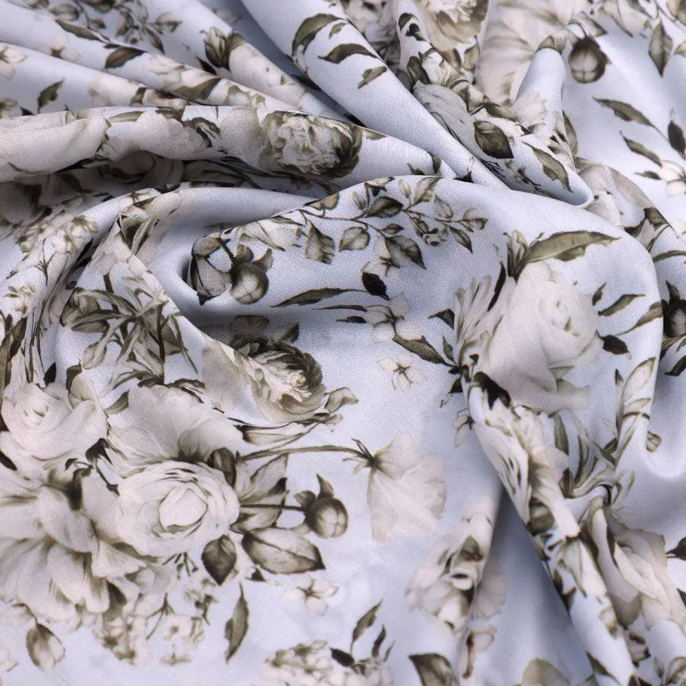 Floral Bright Golden Floral Digital Printed Fabric - Kora Silk – ks 0 ta08305 110 floral bright golden floral digital printed fabric kora silk 3