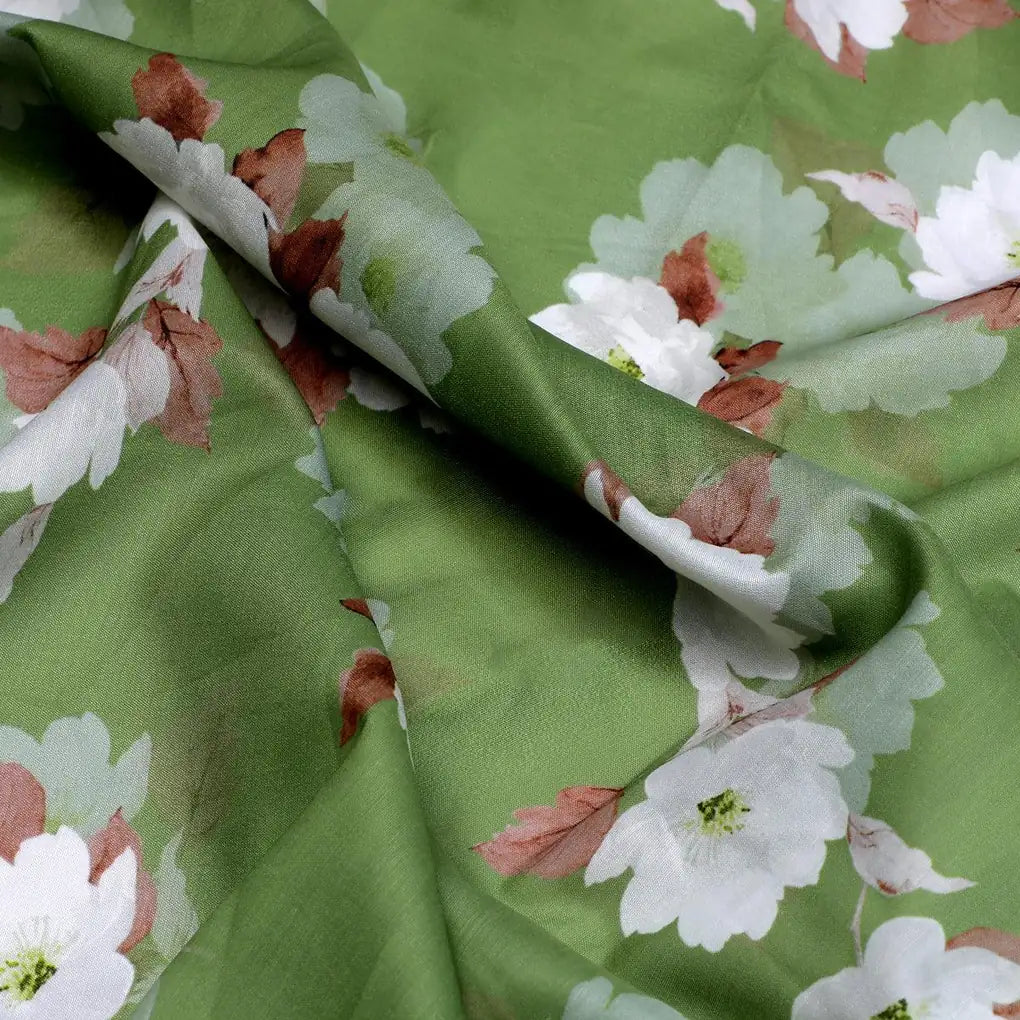 Lovely White Rose Digital Printed Fabric - Kora Silk – ks 0 ta08334p4 110 lovely white rose digital printed fabric kora silk 3