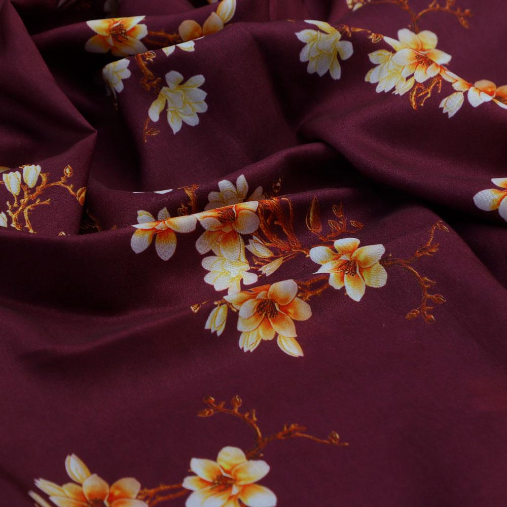 Attractive Yellow Lily Floral Flower Digital Printed Fabric - Kora Silk – ks 0 ta08510d 110 attractive yellow lily floral flower digital printed fabric kora silk 3